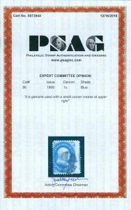 USA : 1868. Scott #86 Used. Sharp grill impression. PSAG Certificate. Cat $475.