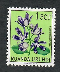 Ruanda-Urundi #124 Flowers Mint Hinged single