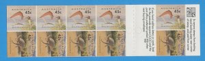 AUSTRALIA -  Scott 1348-1349a complete booklet - VFMNH - Dinosaurs 1993 