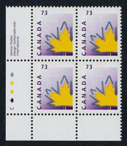 Canada 1685 BL Plate Block MNH Stylized Maple Leaf