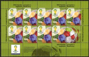 Croatia 2014 Football Soccer World Cup Brazil Sheet MNH