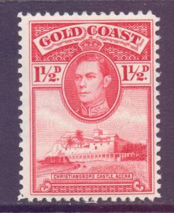 Gold Coast Scott 117 - SG122, 1938 George VI 1.1/2d Perf 12 MH*