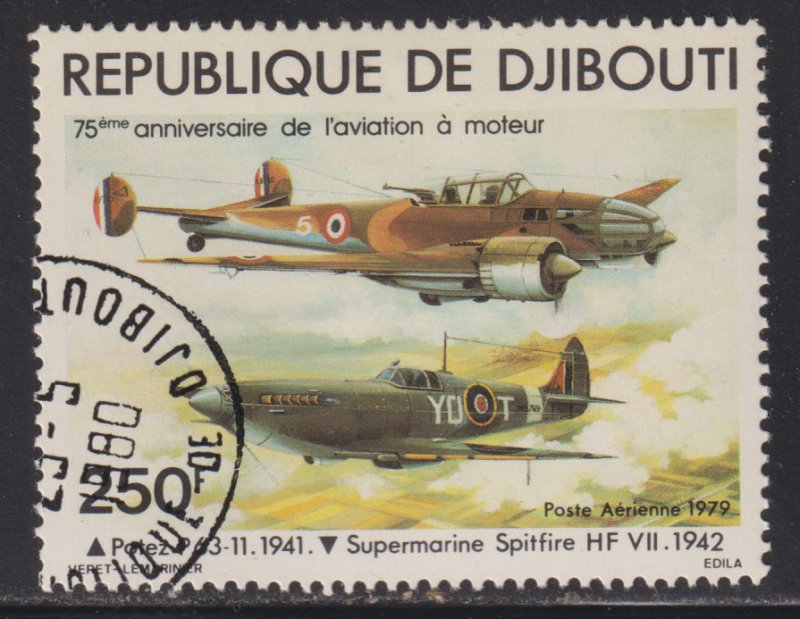 Djibouti C125 Potez P63-11 & Supermarine Spitfire HF-VII 1979