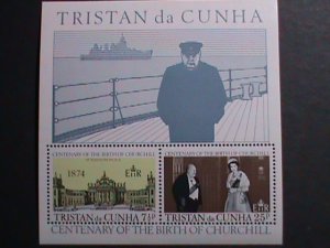 TRISTAN DA CUNHA-1974 CENTENARY BIRTH OF SIR WINSTON CHURCHILL MNH S/S-VF