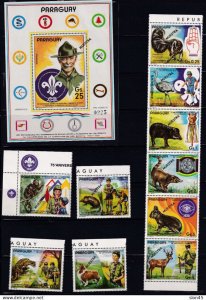 Paraguay 1982 Collection Boy Scouts Stamps + Sheets + Specimens Beauty MNH 15682