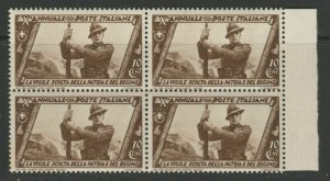 Italy Kingdom 1932 March on Rome 10c MNH** Block of Four 14095