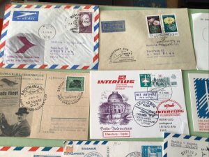 German Democratic Republic Airmail stamps cards 17 Items Ref A1288