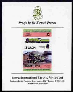 St Lucia 1983 Locomotives #1 (Leaders of the World) $2 Fl...