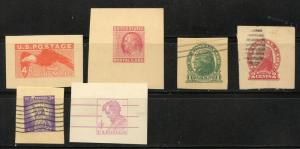USA   Used, 6 cut squares