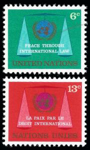 United Nations NY 1969 Sc 197-98 MLH