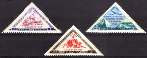 1952, San Marino, Stamp Exhibition, Riccione, MH, Sc C82-84