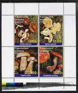 KURIL IS - 1998 - Fungi - Perf 4v Sheet - Mint Never Hinged-Private Issue