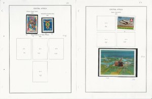 Central Africa Stamp Collection on 22 Steiner Pages, 1980-1985, JFZ