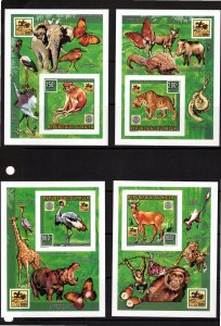 Niger 1996 MNH Sc 887-90 IMPERFORATE deluxe souvenir sheets (4)