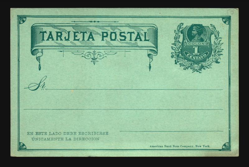 Chile Late 1800s 1c Postal Card Unused - Z14682