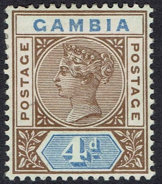 GAMBIA 1898 QV KEY TYPE 4D