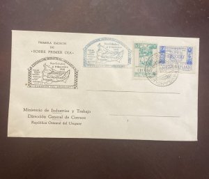 DM)1948, URUGUAY, FIRST DAY COVER, ISSUE, AGRARIAN INDUSTRIAL EXHIBITION OF