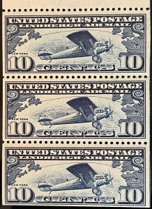 US  #C10a 1927 Lindbergh MNH