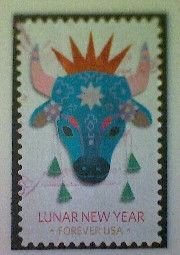 United States, Scott #5556, used(o), 2021, Year of the Ox,  (55¢), multicolored