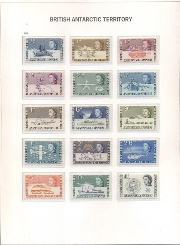 BRITISH ANTARCTIC TERRITORY & SOUTH GEORGIA COLLECTION 1963-2000 Scott $1,053.00