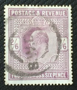 GB 1902 KEVII 2/6 Lilac Used SG#260 GB4232