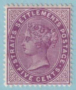 STRAITS SETTLEMENTS 47  MINT HINGED OG * NO FAULTS VERY FINE! - ART