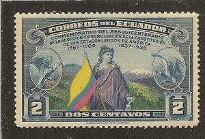 Ecuador   Scott 366   Independence, Flag    Unused