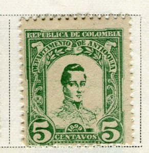 COLOMBIA; ANTIOQUIA 1899 early Bolivar issue Mint hinged 5c. value