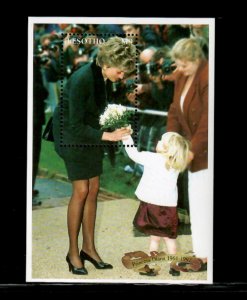 Lesotho 1997 - Royalty Princess Diana - Souvenir Stamp Sheet - Scott #1090 - MNH