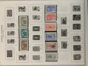 Collection of mint Albania stamps on Minkus pages