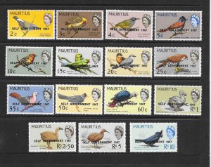 BIRDS - MAURITIUS #306-20 MNH