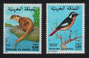 Morocco Moussier's Redstart Bird Otter Wildlife 2v 1979 MNH SG#532-533