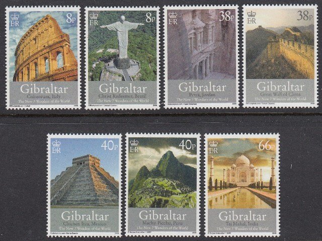 Gibraltar 1146-52 Seven Wonders of the World mnh