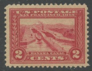 US Sc#398 1913 2c Panama-Pacific Canal Locks Perf 12 VF Centered OG Mint Very LH