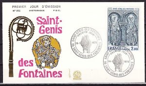 France, Scott cat. 1464. St. Genis Church issue. First day cover. ^