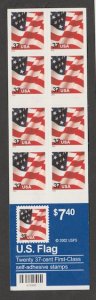 U.S. Scott Scott #3636c American Flag Stamp - Mint NH Booklet Pane