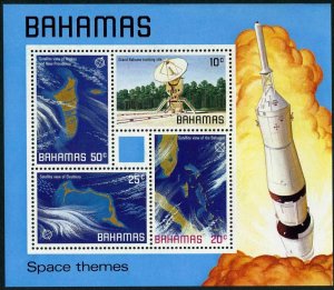 Bahamas 486-489,489a,MNH.Michel 476-479,Bl.32. Space themes,Satellite views,1981