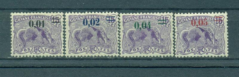 French Guiana sc# 94-97 mh cat value $2.60