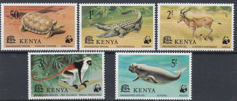 KENYA  1977  WILD ANIMALS SET  MNH  