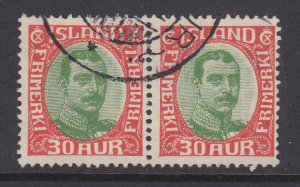 Iceland, Scott 122, used pair
