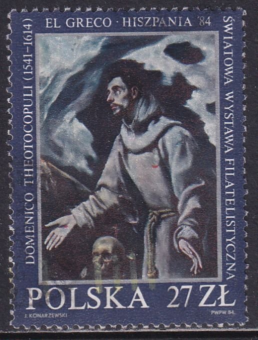 Poland 1984 Sc 2616 El Greco Art Painting Stamp CTO