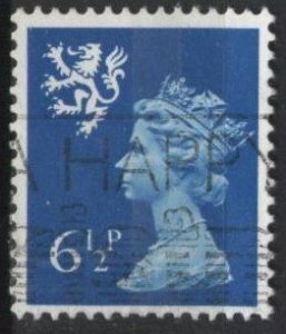 Great Britain: Scotland SMH7 (used) 6½p Machin, Prussian blue (1976)