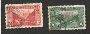 BOSNIA - AUSTRIA - USED SET - OVERPRINT - 1914. (49)