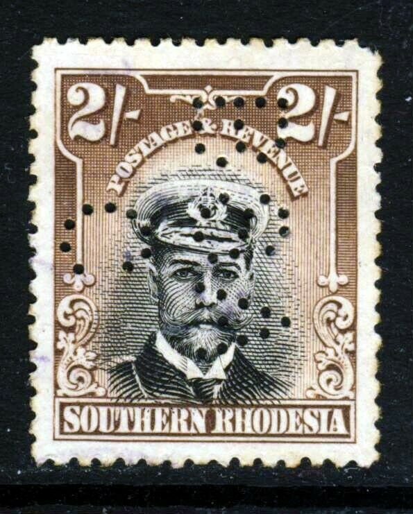 SOUTHERN RHODESIA KG V 1924 Admirals Issue 2/- WITH BSACo PERFIN SG 12 VFU