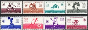 1966 Thailand Siam 5th Asian Games Bangkok full set MNH Sc# 442 / 449 CV $95.40