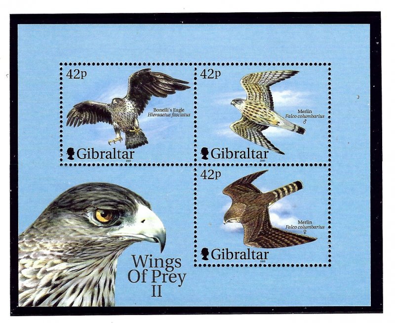 Gibraltar 853d MNH 2000 Planes and Birds S/S  (KA)