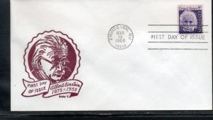 US #1285 Einstein FDC Bobby G Cachet unaddr D159