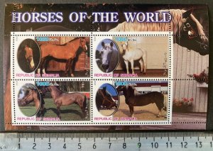 Somalia 2002 horses of the world animals m/sheet MNH #2 