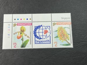 SINGAPORE # 685-686(686a)--MINT/NEVER HINGED--PLATE #  PAIR--1994(LOTA)