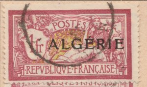 FRENCH COLONY ALGERIA 1924-25 1fr Used Stamp A29P25F33138-